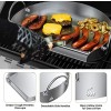 Onlyfire Universal Stainless Steel Griddle Pan Grilling Tool for Charcoal Kettle Grill Ceramic Grills and Most Gas Grills 18-inch