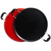 Oster Cocina Zadora 14 Comal Round Carbon Steel with Bakelite Handles Red