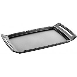 Staub Cast Iron 18.5 x 9.8-inch Plancha Double Burner Griddle Made in France