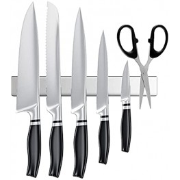 10 Inch Magnetic Knife Stainless Steel Bar with Multipurpose Use as Knife Holder Knife Rack Knife Strip Kitchen Utensil Holder Tool Holder Art Supply Organizer Home Organizer