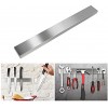 12 Inch Stainless Steel Storage Rack Wall-Mounted Magnetic Knife Holder Double Bar Knife Rack The Goods for Kitchen Knives Utensils adhesive 30cm