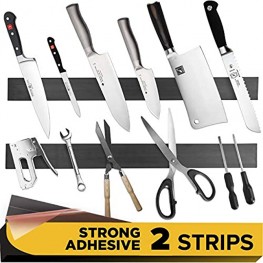 Adhesive Magnetic Strip for Knives Kitchen with Multipurpose Use as Knife Holder Knife Rack Knife Magnetic Strip Knives Bar Kitchen Utensil Holder Tool Holder for Garage and Kitchen Organizer
