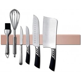 Magnetic Knife Strips,16 Inch Stainless Steel Magnetic Knife Holder,Knife Bar,Knife Rack,Kitchen Utensil Holder,Tool Holder Organizer,Metal Tools OrganizerRose Gold