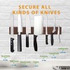 NILYGOES Premium Walnut Wood Magnetic Knife Holder,Powerful Magnetic Organizer for Wall with Easy Installation,Securely Holds Your Knives,14 inch…
