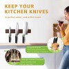 NILYGOES Premium Walnut Wood Magnetic Knife Holder,Powerful Magnetic Organizer for Wall with Easy Installation,Securely Holds Your Knives,14 inch…