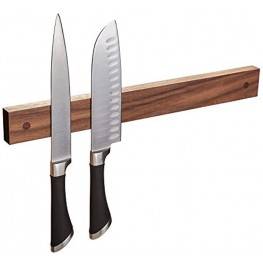 Powerful Magnetic Knife Strip Holder Made in USA Walnut 16 inches