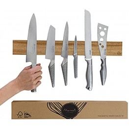Premium 15 Inch Sustainable Acacia Wood Magnetic Knife Holder | Magnetic Knife Strip great for Knife Storage | Magnetic Knife Rack | Knife Holder | Knife Magnet | Knife Rack