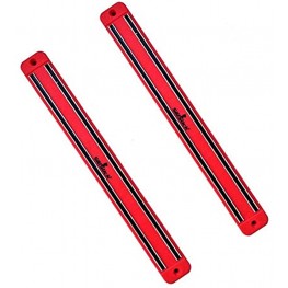 SiliSlick Magnetic Knife Rack Wall Strip | 12 30.5cm Magnet Tool Holder | 2 Red