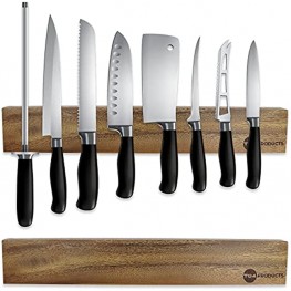 Wood Magnetic Knife Holder 16inch with Powerful Magnets Strong and Thick Wall Mount Knife Rack Easy to Install and Space Saver Organizes Your Kitchen Multifunctional Magnet Holder Knives Excluded