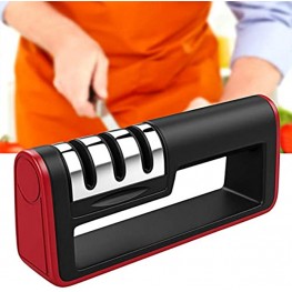 Kitchen Knife Sharpener Ubrand 3-Stage Advanced Knife Sharpener Manual Sharpener to Repair Grind Polish Blade Safe Convenient Easy to Use for Kitchen Camping Hiking