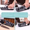 Knife Sharpener Kitchen Knife Sharpening 3 Stage For Straight and Serrated Knives Scissors with Cut Resistant Glove