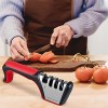 SENMULIN 4-Level Knife Sharpeners Convenient Kitchen Sharpener for Ceramic and Steel Knives and Scissors. Easily Repair Polished Blades.