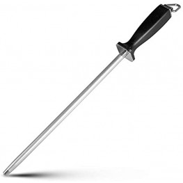 Superior Knife Sharpening Rod 12 Inch Professional Diamond Brushed Sharpening Steel