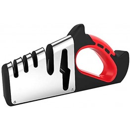ZEAVAN 5-Stage Knife Sharpener with User-Friendly Handle,5 in 1 Kitchen Knife Scissor Sharpener with Diamond Ceramic Tungsten and Non-Slip Base ,Kitchen Tools for Kinds of Knives