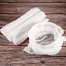 6 Packs Soft Muslin Cloth or Bags Suit for Straining Fruit Butter Wine Milk Filter in Home 50 x 30 cm Muslin Bag