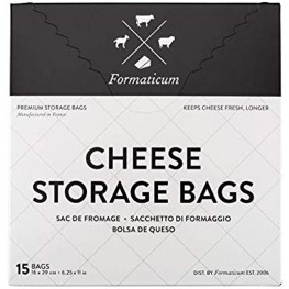 Formaticum Cheese Storage Bags Keep Charcuterie Fresh Wax Paper Bags 15 Count