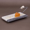 Creative Home 2-Tone Champagne Marble 5 L x 8 W Cheese Slicer