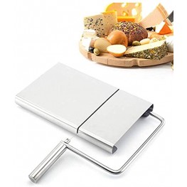 GZXHMY Cheese Slicer with Wire Stainless Steel Cutter for Semi Hard Cheese Butter Cutting Serving Boardï¼ŒMultifunctional Stainless Steel Cheese Slicer Butter Cutting