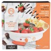 MasterChef Chocolate Fondue Maker- Deluxe Electric Dessert Fountain Fondue Pot Set with 4 Forks & Party Serving Tray