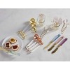 47th & Main Metal and Enamel Appetizer Spreaders Set of 4 Matte Gold and Pastels