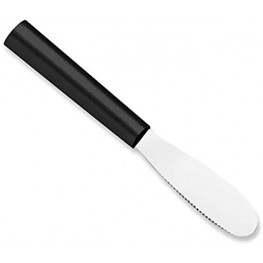 Rada Cutlery Spreader Knife – Stainless Steel Serrated Blade and Black Steel Resin Handle Made in the USA