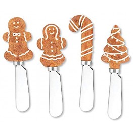 Supreme Housewares Gingerbread Cookies Resin Spreader S 4 5" Multi