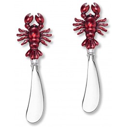 Wine Things Lobster Cheese Spreader 5" L Red