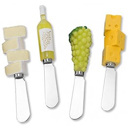Wine Things White Wine Party Resin Cheese Spreaders Set of 4
