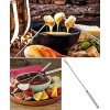 Heatoe 12 Pieces Stainless Steel Hot Pot Fork Cheese Fondue Forks with Heat Resistant Handle for Restaurant Home Snack Bar