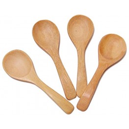 Brccee AC Mini Wooden Spoons Condiments Salt Spoons Tembusu Wood 10