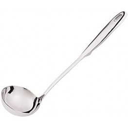 KND Long Soup Ladle 304 Stainless Steel Durable Rust Proof Soup Ladle Spoon with Ergonomic Vacuum Insulated Handle Serving Ladle for Cheese Soup Gravy Salad Dressing