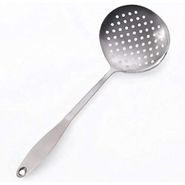 Skimmer Spoon Strainer Ladle Stainless Steel with Sanding Handle perforated style for Kitchen Food 13-in