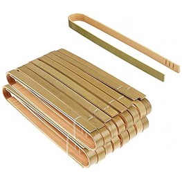 Bamboo Tongs 4.72inches Long,Mini Tongs for Serving Food Toaster Mini Serving Bamboo Tongs,disposable Tongs for Party 50 PCS