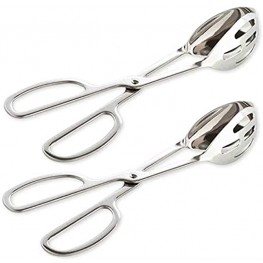 Buffet Tongs KEBE 2-PACK Stainless Steel Buffet Party Catering Serving Tongs Thickening Food Serving Tongs Salad Tongs Cake Tongs Bread Tongs Kitchen Tongs