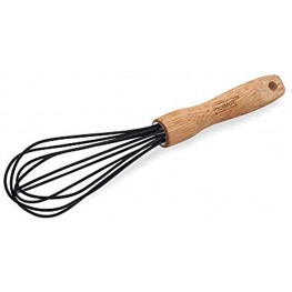 husMait 10" Silicone Whisk with Wood Handle Superior Kitchen Whisk for Whisking Dough Egg and Other Foods