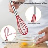 SIMEEGO Silicone Whisk Sturdy Color Balloon Line Whisk Set of 3 Pieces Upgraded Kitchen Mixer Stainless Steel Handle Chef's Best Kitchen Tools for Cooking Stirring Mixing Battering Stirring