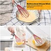 SIMEEGO Silicone Whisk Sturdy Color Balloon Line Whisk Set of 3 Pieces Upgraded Kitchen Mixer Stainless Steel Handle Chef's Best Kitchen Tools for Cooking Stirring Mixing Battering Stirring