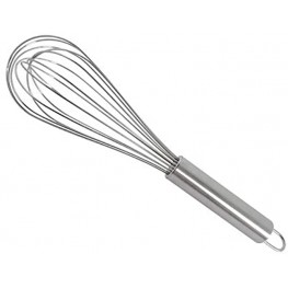 Stainless Steel Whisks 12 inches Wire Whisk Set Kitchen wisks for Cooking Blending Whisking Beating Stirring