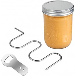 YiePhiot Natural Peanut Butter Stirrer Stainless Steel Mixer Tool Stirrer and Scraper with Bottle Opener for Mixing Various Butter Peanut Almond or any Nut Butter