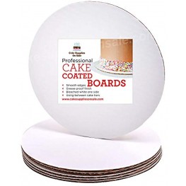 12" Round Coated Cakeboard 6 ct.