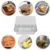 50 Pack Aluminum Pans Disposable,2.25 LB 8.5×6×2 Foil Pans with Lids for Cooking,Baking,Meal Prep,Freezer