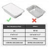 8''x6''x1.6''Aluminum Pans Foil Pans with Lids Aluminum Pans Disposable with Covers 20 Foil rectangle Pans and 20 Lid 3.3lb Max allowable load Food Storage Containers for Cooking Baking Meal Prep