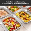 8''x6''x1.6''Aluminum Pans Foil Pans with Lids Aluminum Pans Disposable with Covers 20 Foil rectangle Pans and 20 Lid 3.3lb Max allowable load Food Storage Containers for Cooking Baking Meal Prep