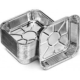 DecorRack 15 Square Aluminum Pans 8 x 8 Inch Disposable Brownie Pan Perfect for Cooking Heating Storing Meal Prep Toaster Oven Roasting Pan 15 Pack