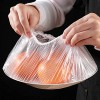 100 Pieces Fresh Keeping Bags Reusable Elastic Food Storage Bags Plastic Sealing Elastic Stretch Bowl Lids Universal Kitchen Wrap Seal Caps for Storing Leftovers and Fruits