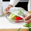 100 Pieces Fresh Keeping Bags Reusable Elastic Food Storage Bags Plastic Sealing Elastic Stretch Bowl Lids Universal Kitchen Wrap Seal Caps for Storing Leftovers and Fruits