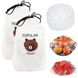 200 PCS Fresh Keeping Bags Reusable Elastic Food Storage Covers Plastic Sealing Elastic Stretch Bowl Lids Universal Kitchen Wrap Seal Caps