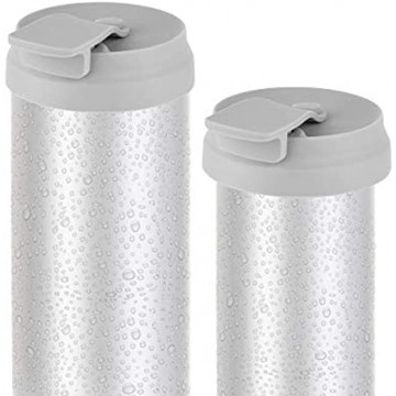 CM Silicone Slim Can Lids Beverage Can Lid Cover Protector for Slim Can and Skinny Can Hard Seltzer Soda Beer Energy Drinks Juice Gray 2 Pcs
