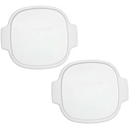 Corningware Stovetop A-2-PC 2-Quart 3-Quart White Color Square Pack of 2 Plastic Storage Lids