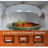 Microwave plate cover with Magnetic new Microwave Lid prevent splatter cover,11.8 Inches Plate Serving Cover with steam vent CennLim 1 Pack